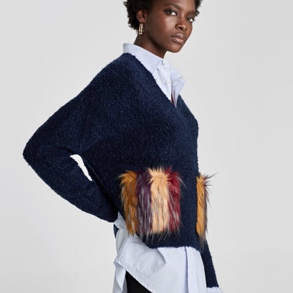 Zara Sweater with Textured pockets - Picture 4 of 7